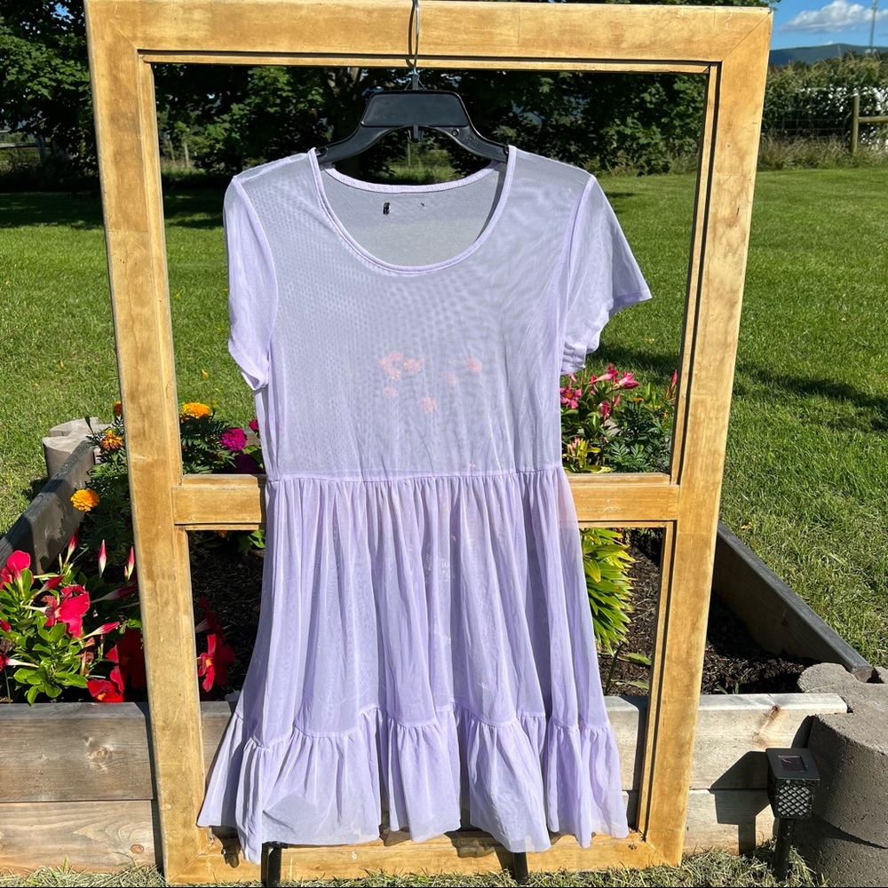 Purple Sheer Dress